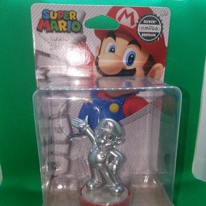 NA NIB Silver Mario Amiibo